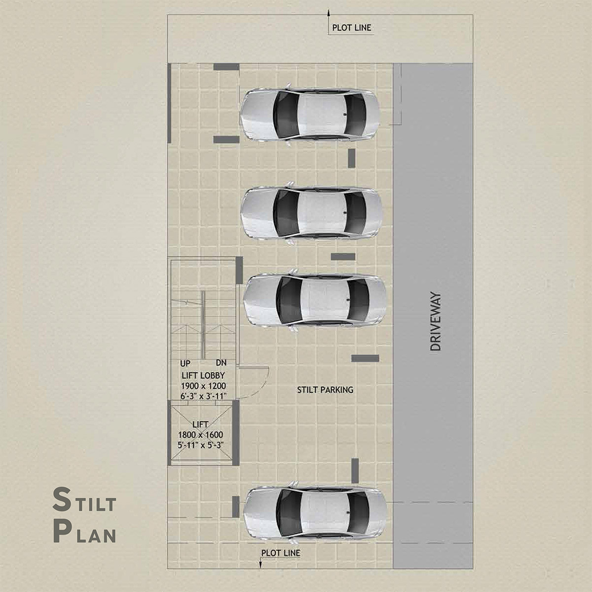5 BHK + Utility Floor Plan