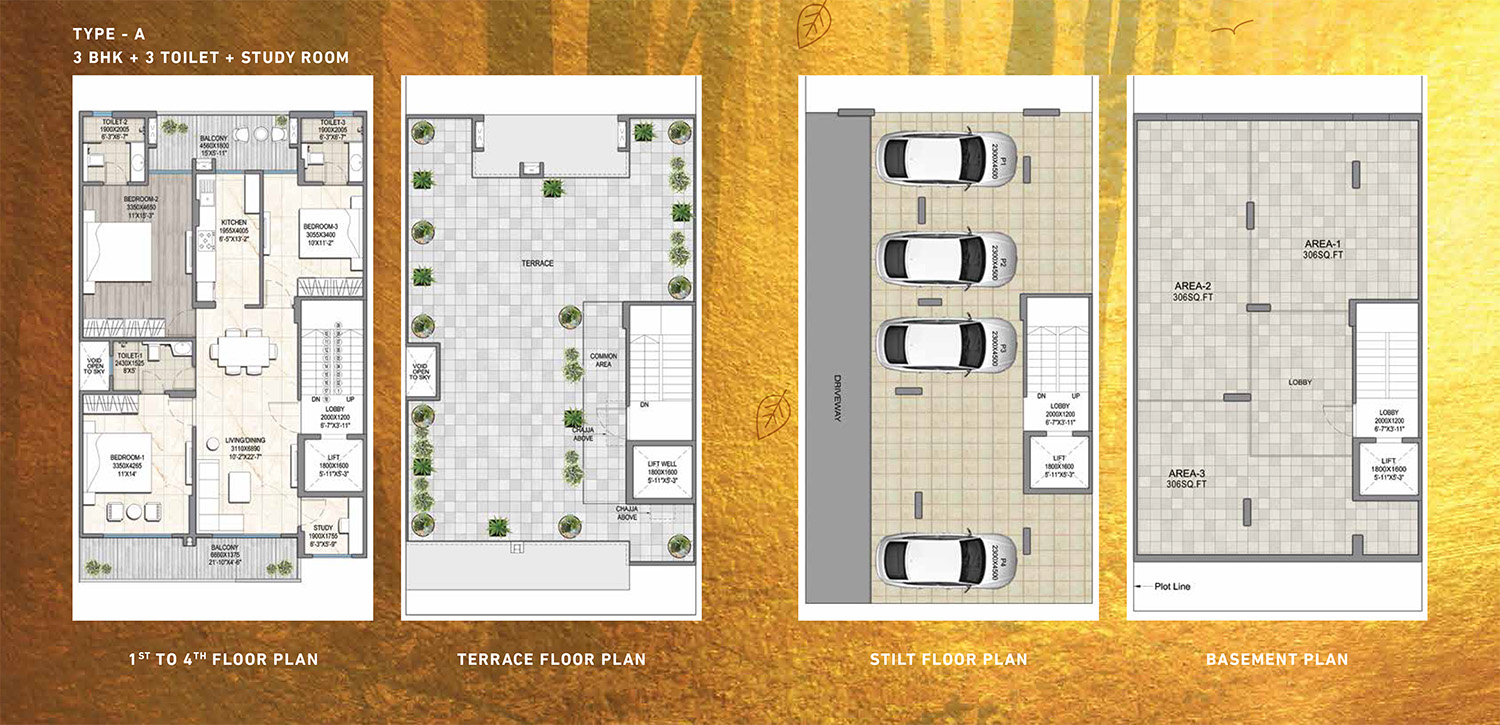 3 BHK Floor Plan
