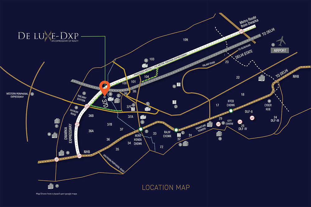 Sector 37D Gurgaon Location Map