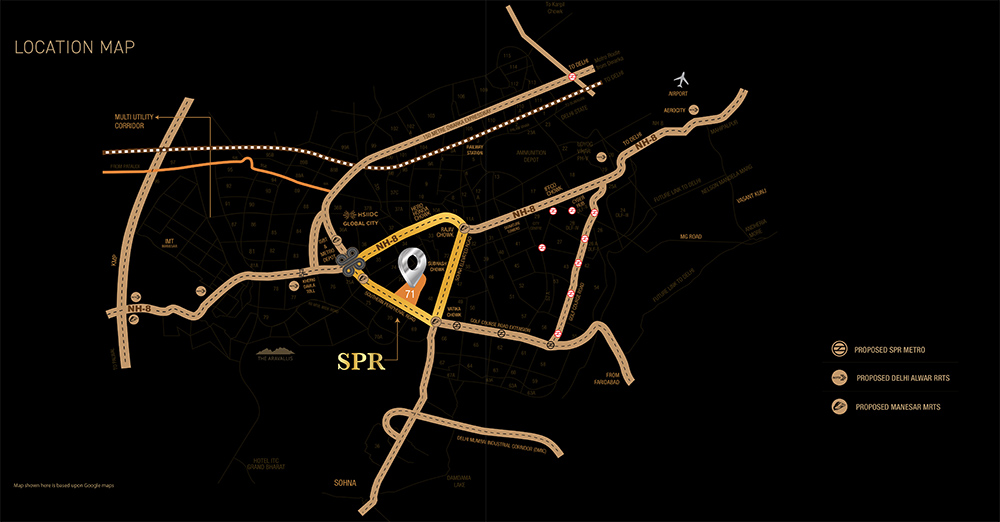 Sector 71 Gurgaon Location Map